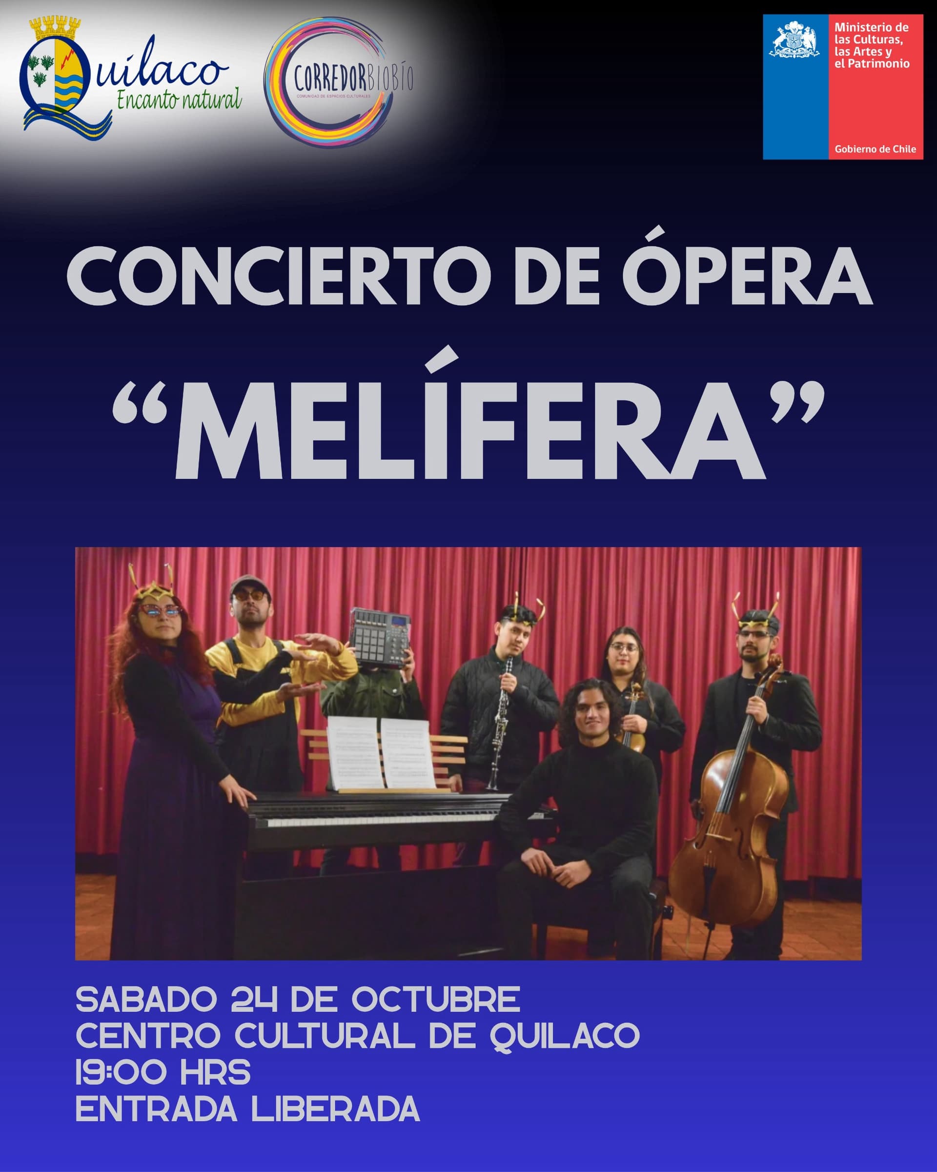 Concierto de Ópera «Melífera» en Quilaco con entrada liberada