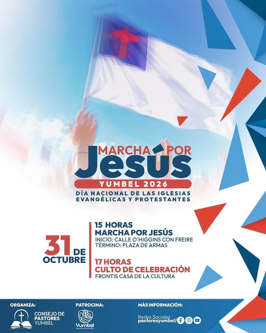 Marcha por Jesús 2026: Día Nacional de las Iglesias Evangélicas y Protestantes en Yumbel