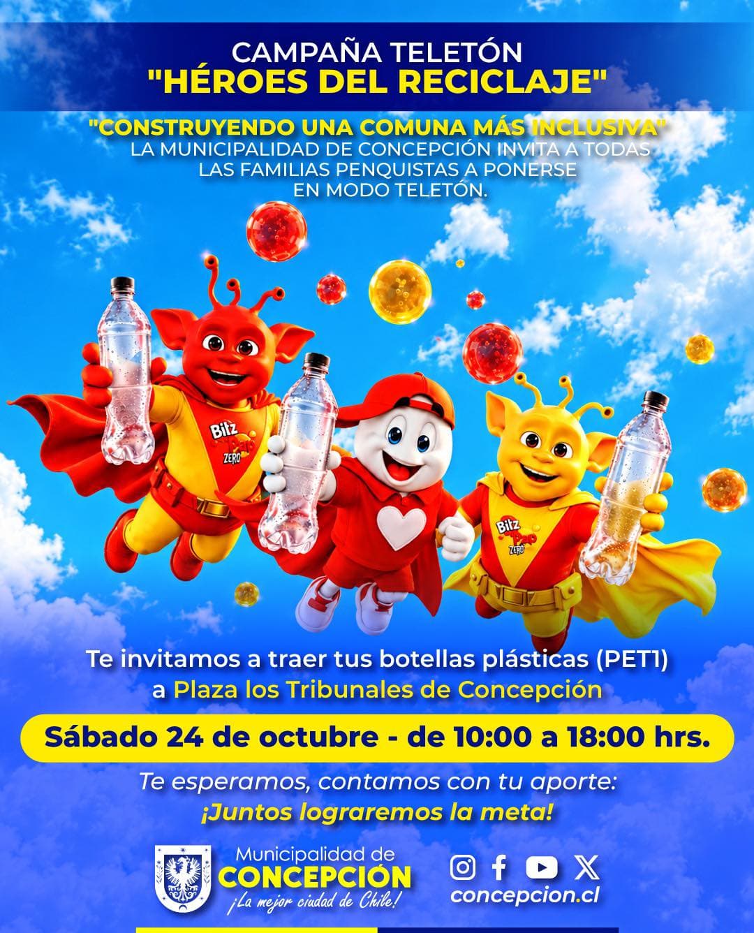 Jornada de Reciclaje Teletón 2026 en Concepción: Familias pueden donar botellas plásticas