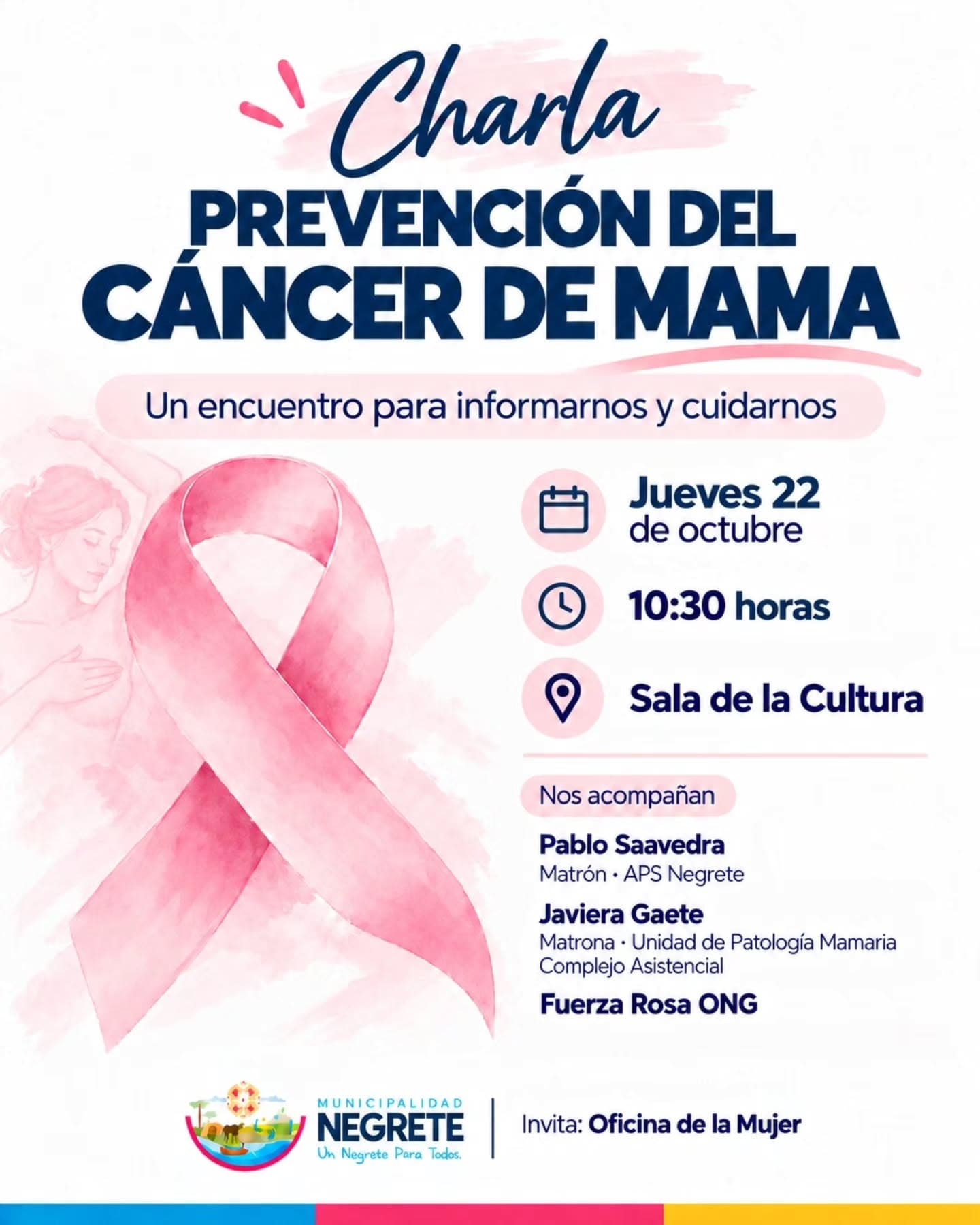 Charla sobre Prevención del Cáncer de Mama en Negrete