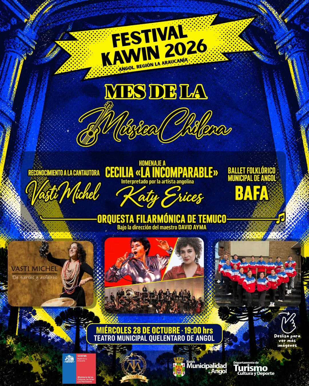 Festival Kawin 2026: Mes de la Música Chilena en Angol con homenaje a Cecilia «La Incomparable»