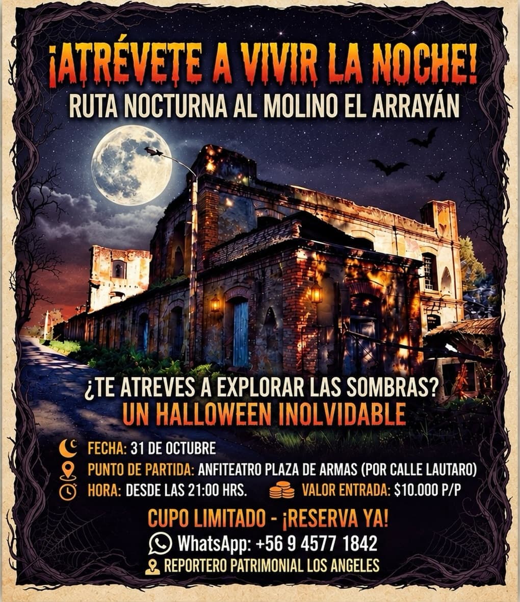 Ruta Nocturna al Molino El Arrayán: Explora las sombras este Halloween