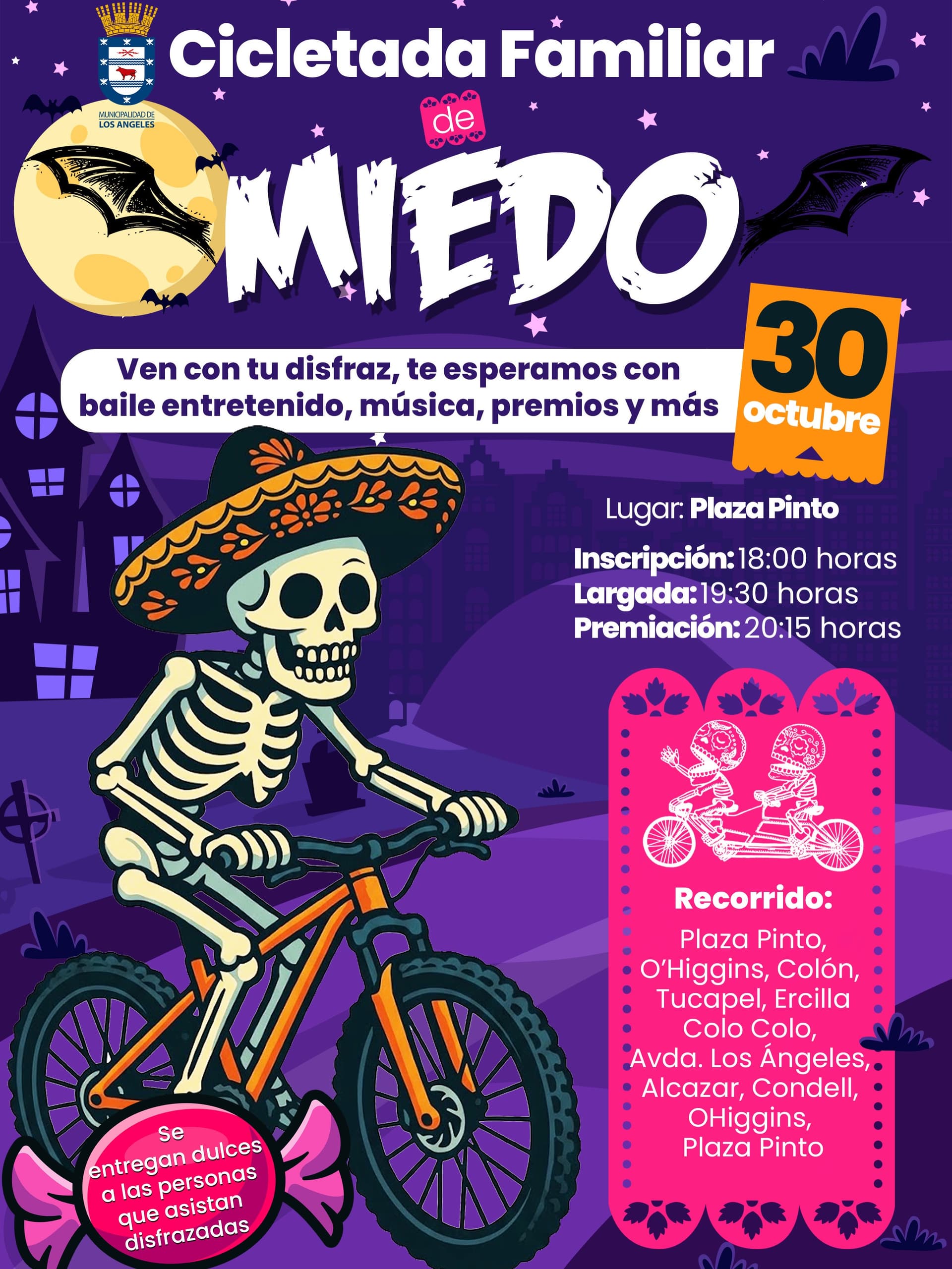 Cicletada Familiar de Miedo en Los Ángeles: 5 kilómetros de diversión con premios y bicicletas