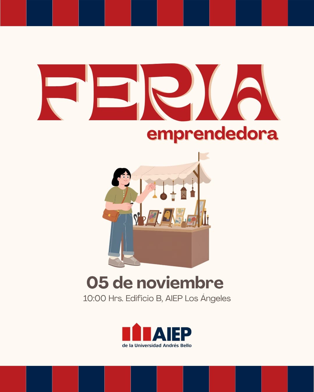 Feria Emprendedora + Taller de Customización en AIEP Los Ángeles